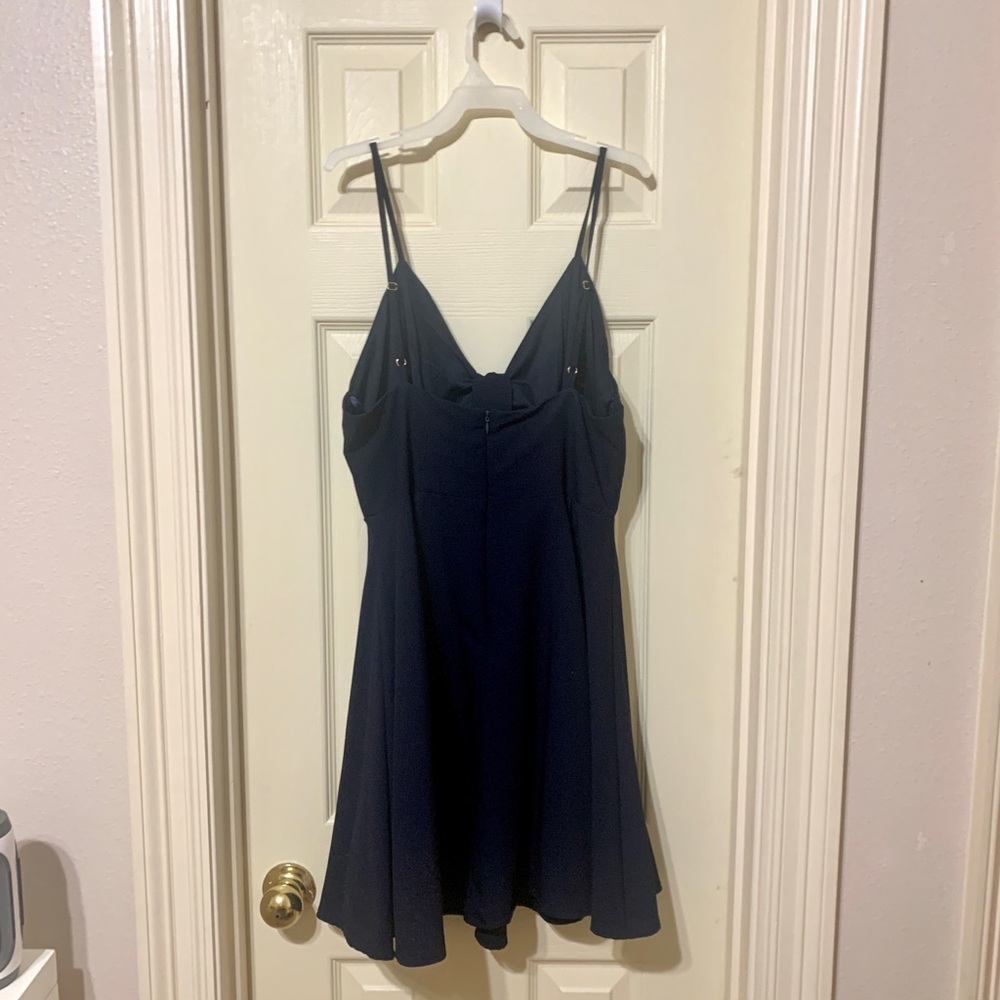 Tie front cut out dress